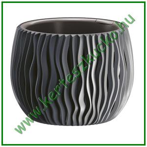 Kaspó hullámos asztali vagy akasztós 29 cm ANTRACIT DSK290WS