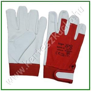 Kecskebőr kesztyű pamut kézháttal 11-es