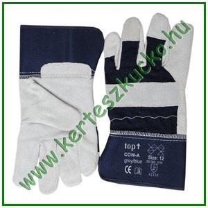 Munkavédelmi kesztyű hasított marhabőrből 12-es