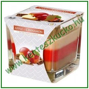 Szögletes üveg illatmécses, ALMA FAHÉJ