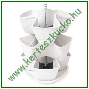 Virágpiramis, függeszthető FEHÉR - PROSPERPLAST DKN300W