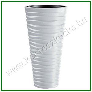 Virágváza betéttel 30 cm FEHÉR  - PROSPERPLAST DPSA300