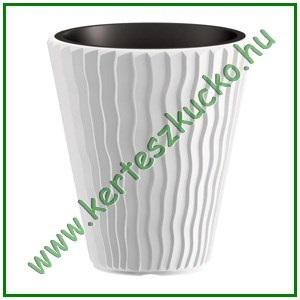 Virágváza betéttel 40 cm FEHÉR - PROSPERPLAST DBSP400