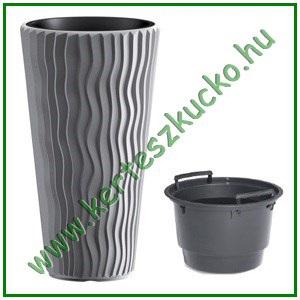 Virágváza SLIM betéttel 35 cm SZÜRKE - PROSPERPLAST DPSP350