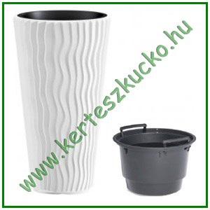 Virágváza SLIM betéttel 40 cm FEHÉR - PROSPERPLAST DPSP400