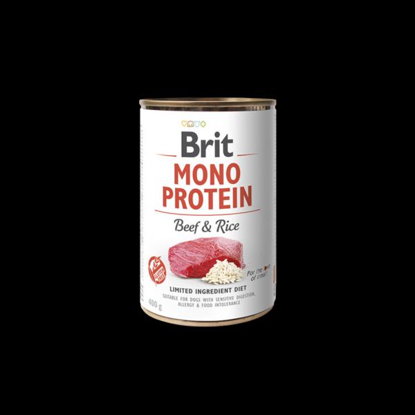 BRIT MONO PROTEIN BEEF & BROWN RICE 400 G  (1db)