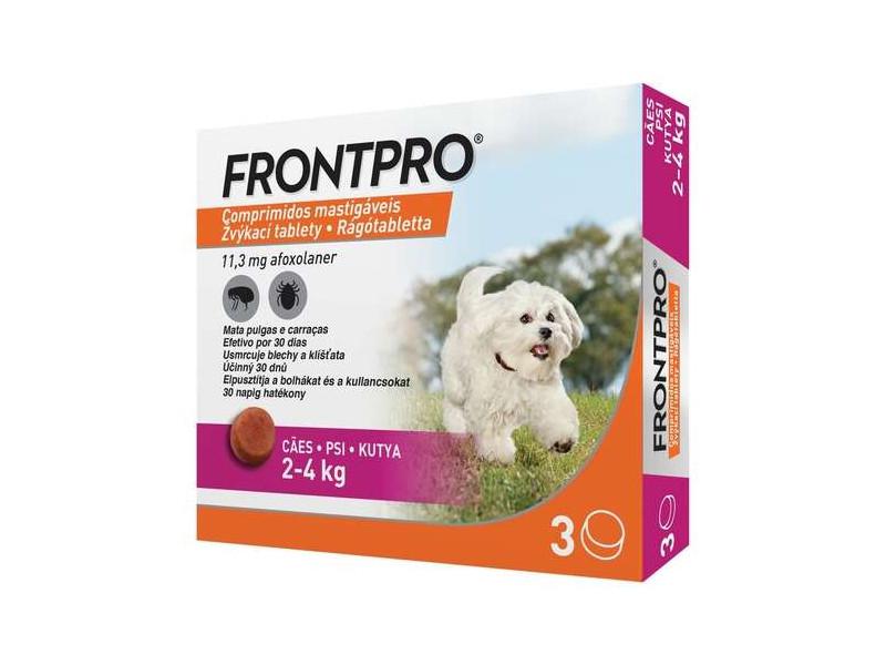 Frontpro 11 mg rágótabletta 2-4 kg  testű kutyákra  (3 db egyben)