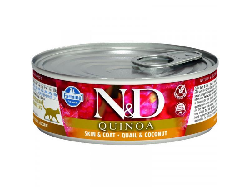 N&D Cat Quinoa konzerv fürj&kókusz 80g
