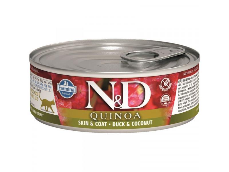 N&D Cat Quinoa konzerv kacsa&kókusz 80g