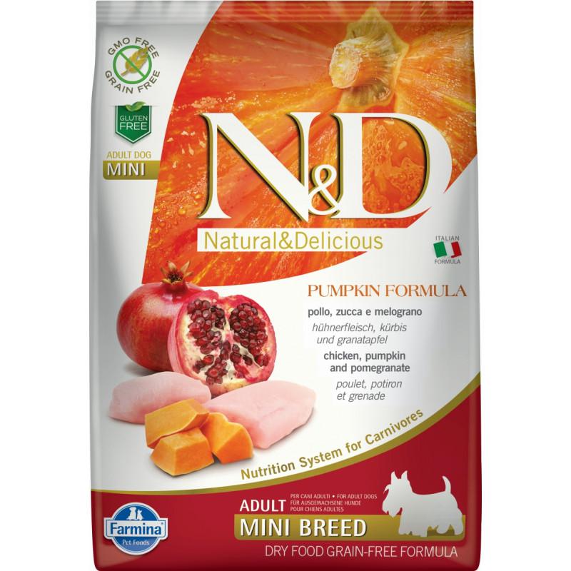 N&D Dog Grain Free csirke&gr;ánátalma sütőtökkel adult mini 7kg