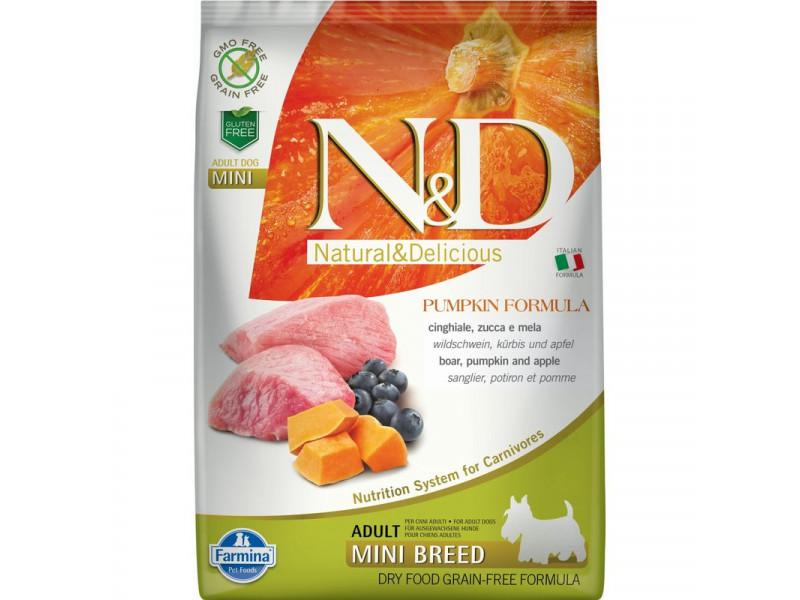 N&D Dog Grain Free vaddisznó&alma; sütőtökkel adult mini 7kg