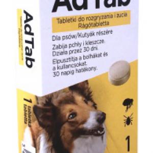 AD TAB rágótabletta kullancs és bolha ellen kutyának 22-45kg (1db) 900 mg