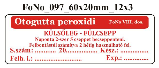 FoNo 097 Otogutta peroxidi 60x20mm (36db/ ív)