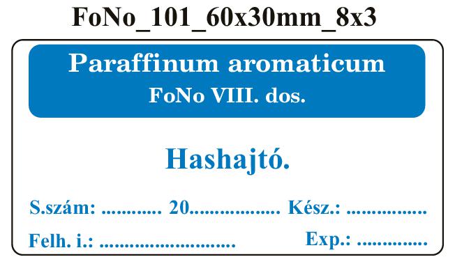 FoNo 101 Paraffinum aromaticum 60x30mm (24db/ ív)