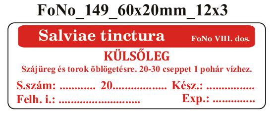 FoNo 149 Salviae tinctura 60x20mm (36db/ ív)
