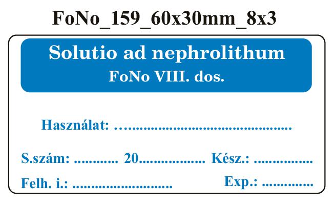 FoNo 159 Solutio ad nephrolithum 60x20mm (36db/ ív)