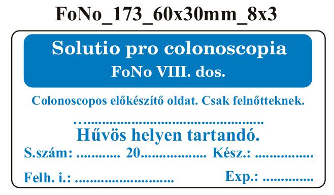 FoNo 173 Solutio pro colonoscopia 60x30mm (24db/ ív)