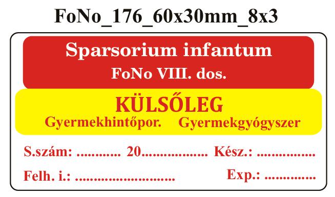 FoNo 176 Sparsorium infantum 60x30mm (24db/ ív)