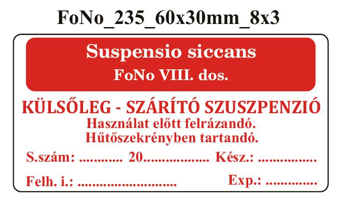 FoNo 235 Suspensio siccans 60x30mm (24db/ ív)