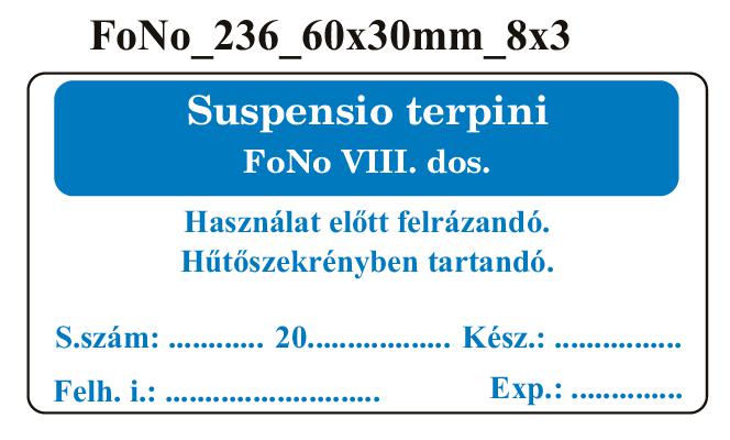 FoNo 236 Suspensio terpini 60x30mm (24db/ ív)
