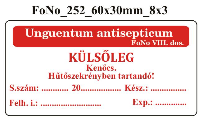 FoNo 252 Unguentum antisepticum 60x30mm (24db/ ív)