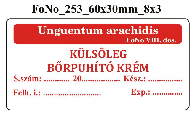 FoNo 253 Unguentum arachidis 60x30mm (24db/ ív)