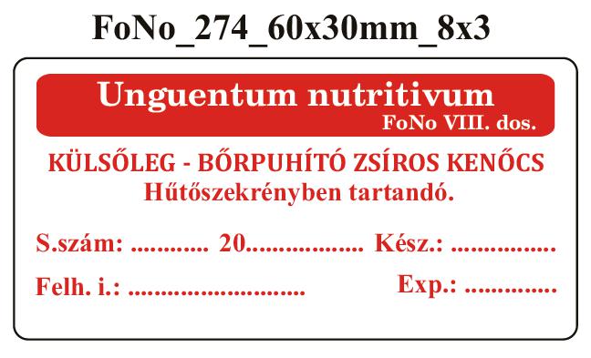 FoNo 274 Unguentum nutritivum 60x30mm (24db/ ív)