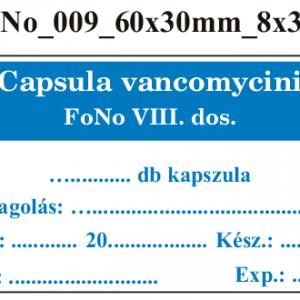 FoNo 009 Capsula vancomycini 60x30mm (24db/ ív)