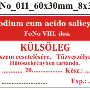 FoNo 011 Colloidum cum acido salicylico 60x30mm (24db/ ív)
