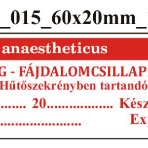FoNo 015 Cremor anaestheticus 60x20mm (36db/ ív)