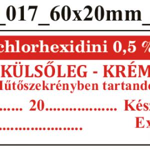 FoNo 017 Cremor chlorhexidini 0,5% 60x20mm (36db/ ív)