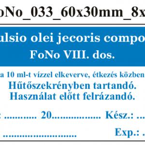 FoNo 033 Emulsio olei jecoris composita 60x30mm (24db/ ív)
