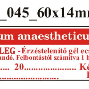 FoNo 045 Hydrogelum anaestheticum 60x14mm (51db/ ív)