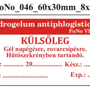 FoNo 046 Hydrogelum antiphlogisticum 60x30mm (24db/ ív)