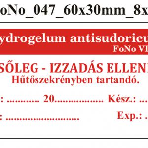 FoNo 047 Hydrogelum antisudoricum 60x30mm (24db/ ív)