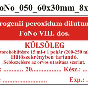 FoNo 050 Hydrogenii peroxidum dilutum 3% 60x30mm (24db/ ív)