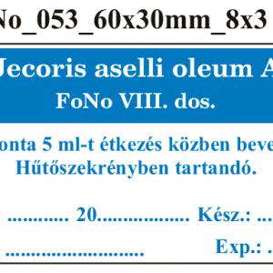 FoNo 053 Jecoris aselli oleum A 60x30mm (24db/ ív)
