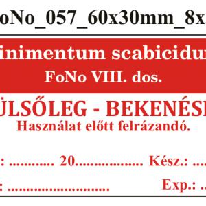 FoNo 057 Linimentum scabicidum 60x30mm (24db/ ív)