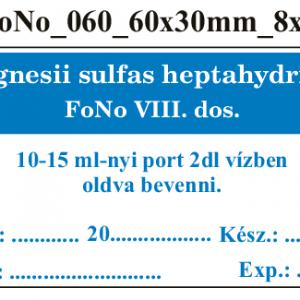 FoNo 060 Magnesii sulfas heptahydricus 60x30mm (24db/ ív)