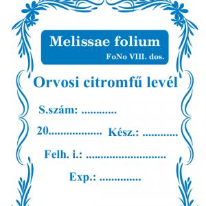 FoNo 062 Melissae folium 80x60mm (9db/ ív)