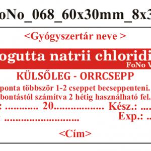 FoNo 068 Nasogutta natrii chloridi 60x30mm (24db/ ív) AZONOSÍTÓVAL!