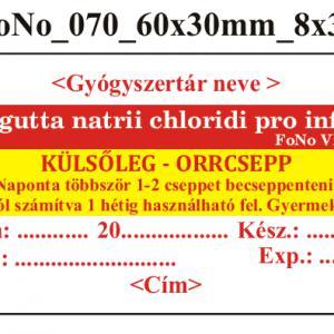 FoNo 070 Nasogutta natrii chloridi pro infante 60x30mm (24db/ ív) AZONOSÍTÓVAL!