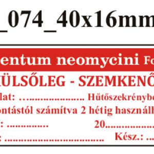 FoNo 074 Oculentum neomycini 40x16mm (60db/ ív)
