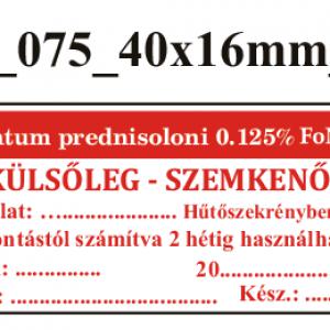 FoNo 075 Oculentum prednisoloni 0,125% 40x16mm (60db/ ív)