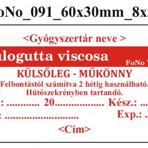 FoNo 091 Oculogutta viscosa 60x30mm (24db/ ív) AZONOSÍTÓVAL!