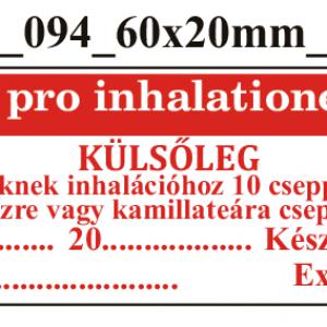 FoNo 094 Oleum pro inhalatione 60x20mm (36db/ ív)