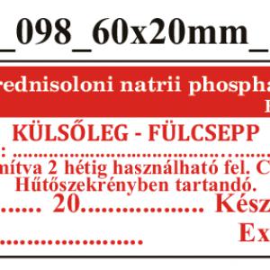 FoNo 098 Otogutta prednisoloni natrii phosphatis 0,14% 60x20mm (36db/ ív)