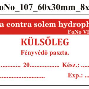 FoNo 107 Pasta contra solem hydrophilica 60x30mm (24db/ ív)