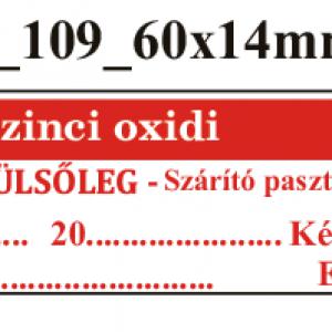 FoNo 109 Pasta zinci oxidi 60x14mm (51db/ ív)