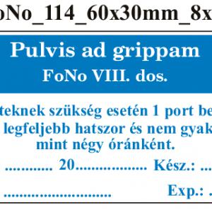 FoNo 114 Pulvis ad grippam 60x30mm (24db/ ív)